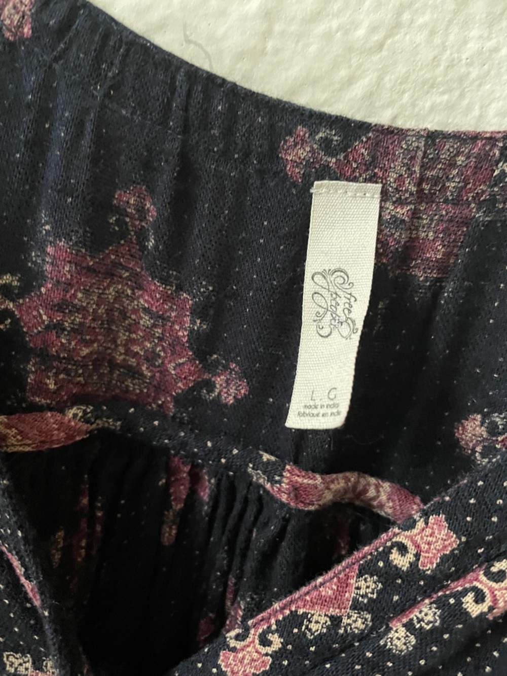 Free People Oasis Maxi Dress Oversized Midi Dress with Pink Floral Print Large - Picture 7 of 10